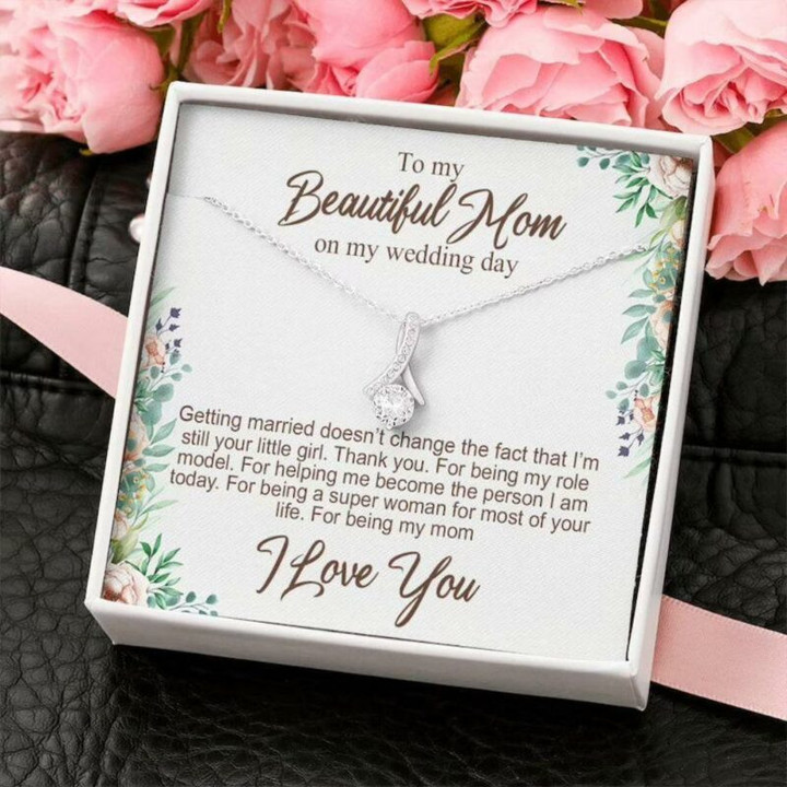 Mom Necklace Gift Wedding Gift From Bride, Gift For Mom From Daughter, Mother Of The Bride