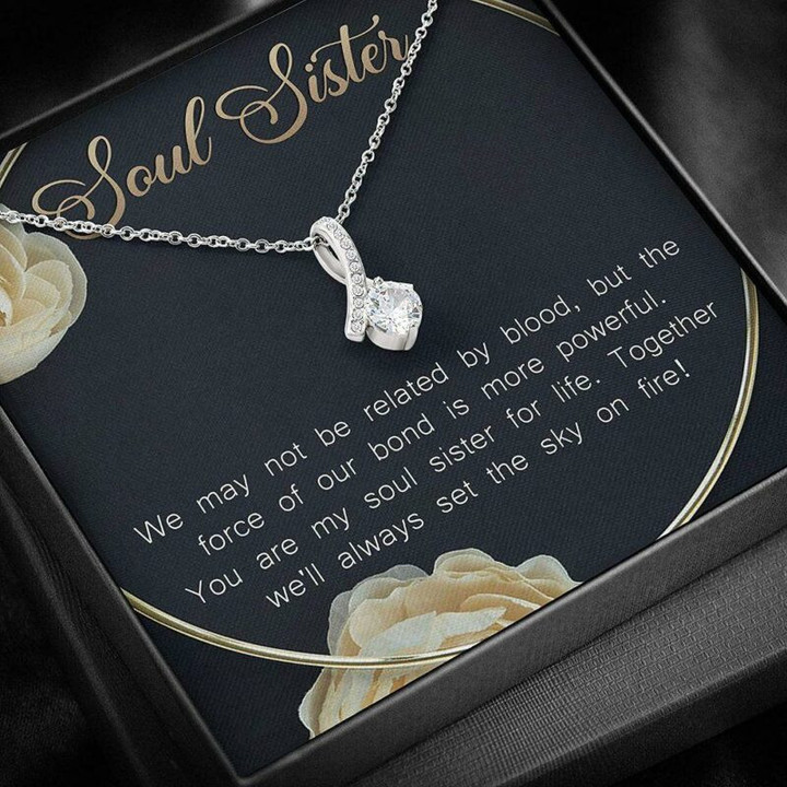 Sister Necklace Gift, To My Sister My Soul Necklace, Gifts For Best Friend Bestie BFF