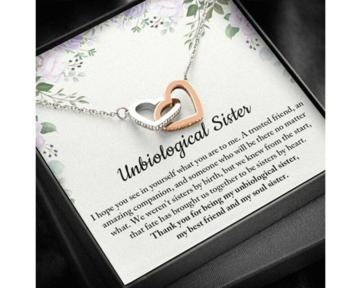 Sister Necklace Gift, Unbiological Sister Necklace Gift, Soul Sister, Best Friend, Long Distance Friendship