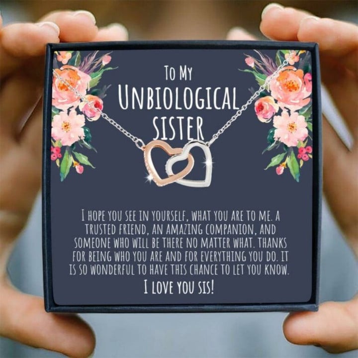 Sister Necklace Gift, UnBiological Sister Necklace Gift Gifts, Gift For Sister In Law, Bonus Sister, Step Sister