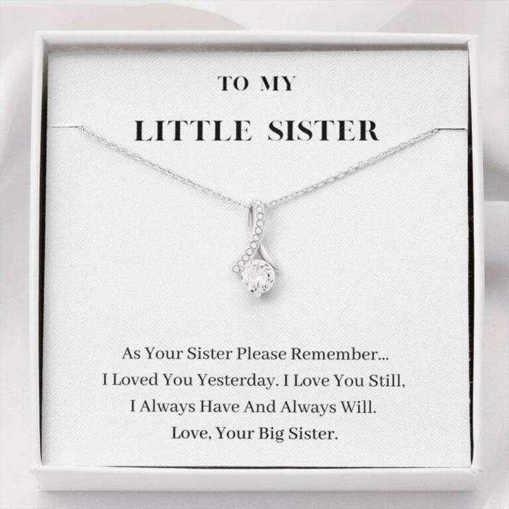 Sister Necklace Gift, To My Little Sister Necklace Gift, Always Will Love You, Birthday Gift For Sister