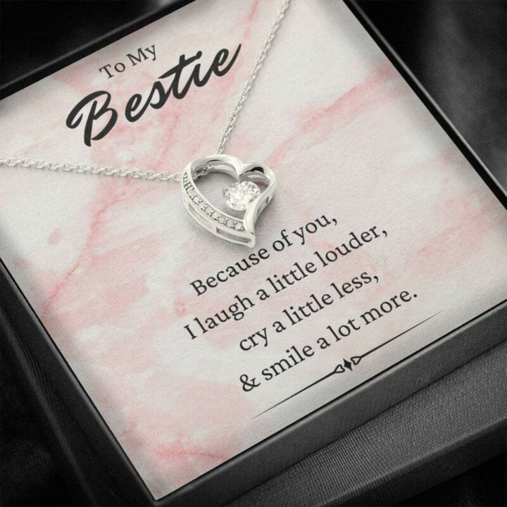 Friend Necklace, To My Bestie Necklace, Because Of You, Gift For Best Friends, BFF, Friendship