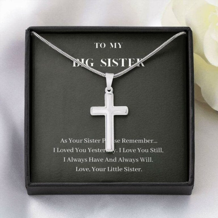 Sister Necklace Gift, To My Big Sister Necklace Gift, Always Will Love You, Birthday Gift For Sister