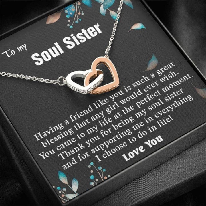Sister Necklace Gift, Gift For Soul Sister, To My Soul Sister Gift, Best Friend Gift, Anniversary Friendship Gift, Soul Sister Birthday Necklace Gift