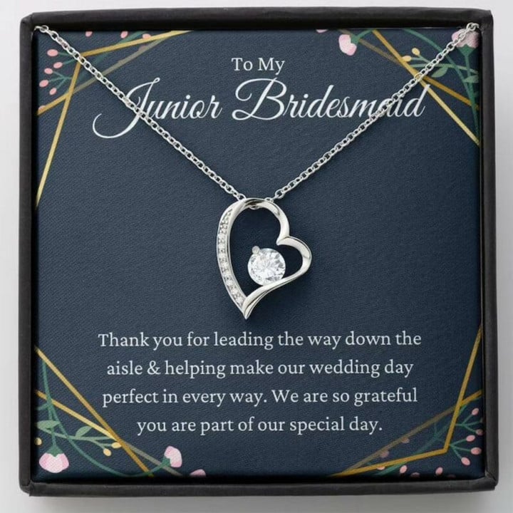Friend Necklace, To My Junior Bridesmaid Necklace Gift, Flower Girl Gift For Jnr Bridesmaid