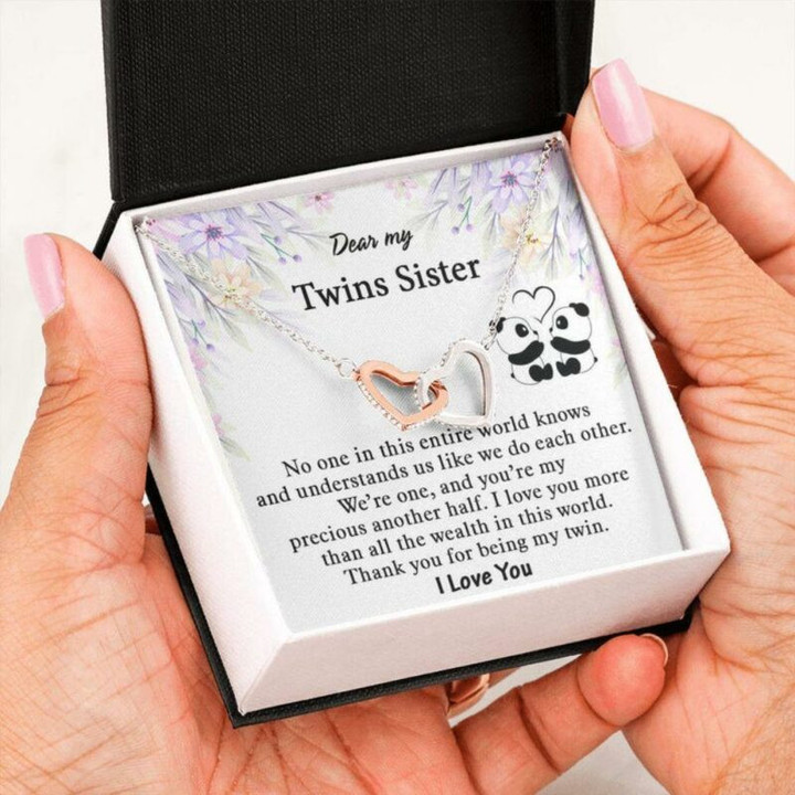 Sister Necklace Gift, Twins Sister Gift Necklace, Twins Birthday Gifts