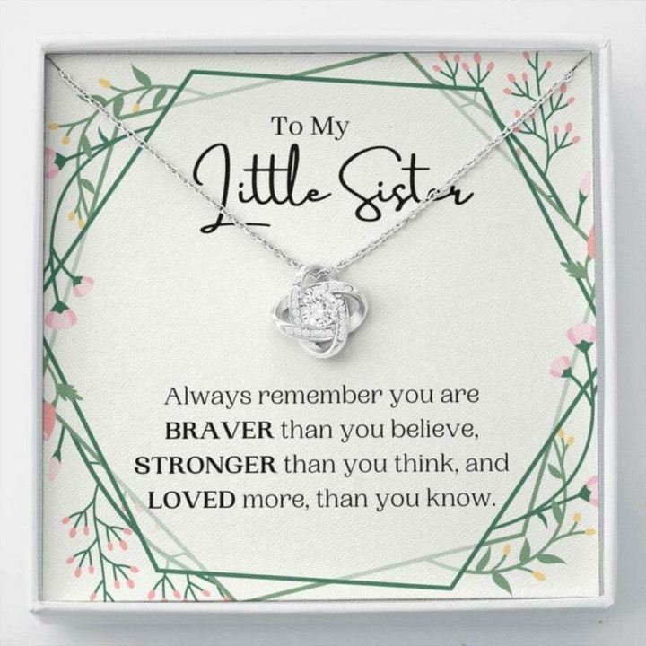 Sister Necklace Gift, Little Sister Necklace Gift Gift From Big Brother, Always Remember You Are Loved