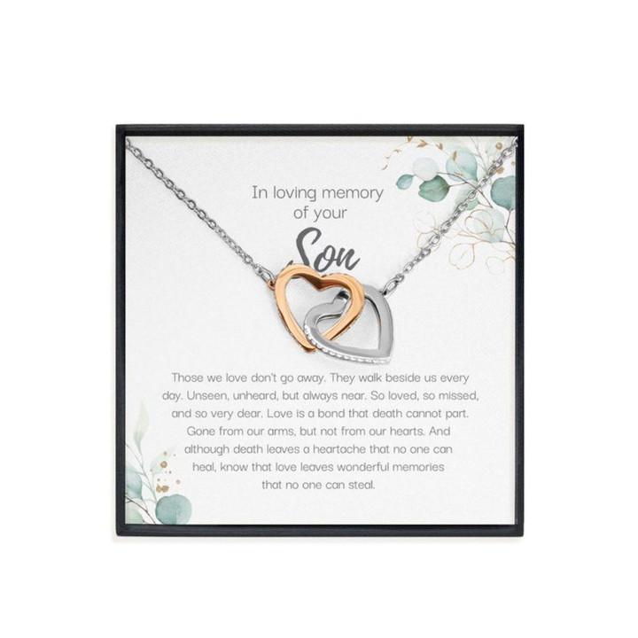 Memorials Necklace, Loss Of Son Gift, Grief Gift For Mother, Sympathy Gift, In Loving Memory Son Remembrance Necklace