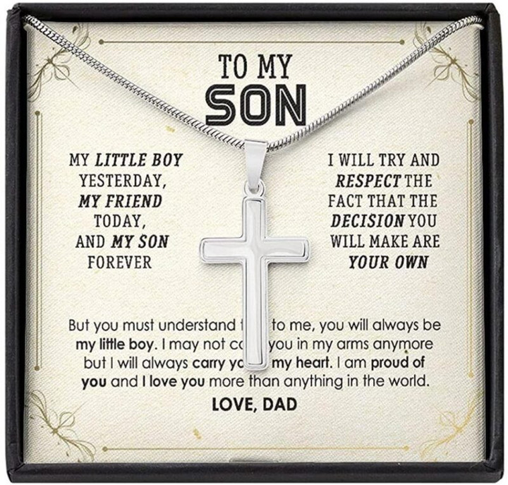 Son Graduation Necklace Gift, To My Son Graduation Necklace Gift Gift From Dad � Always Be Little Boy