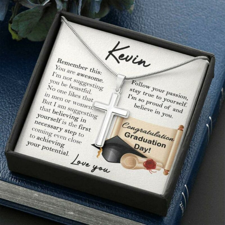 Son Graduation Necklace Gift, College Graduation Necklace Gift For Boy, College, High School Graduate