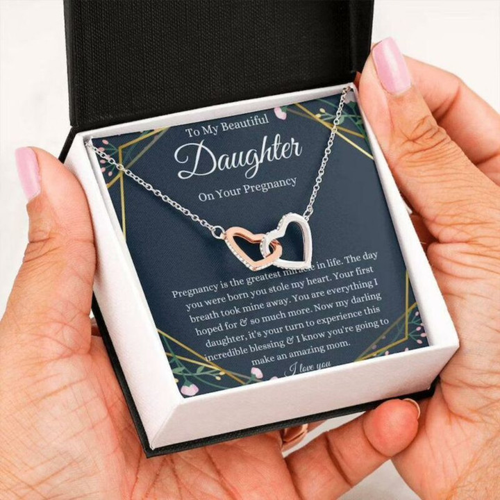 Wife Pregnancy Gift, Pregnant Daughter Gift Necklace, Gift For Mom To Be, Expecting Mom, Gift From Mom