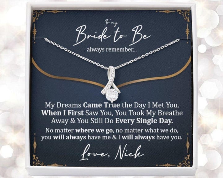 Future Wife Necklace Gift, Personalized Sentimental Bride Necklace From Groom, Gift Gift From Groom To Bride, Bride Wedding Day Gift From Groom