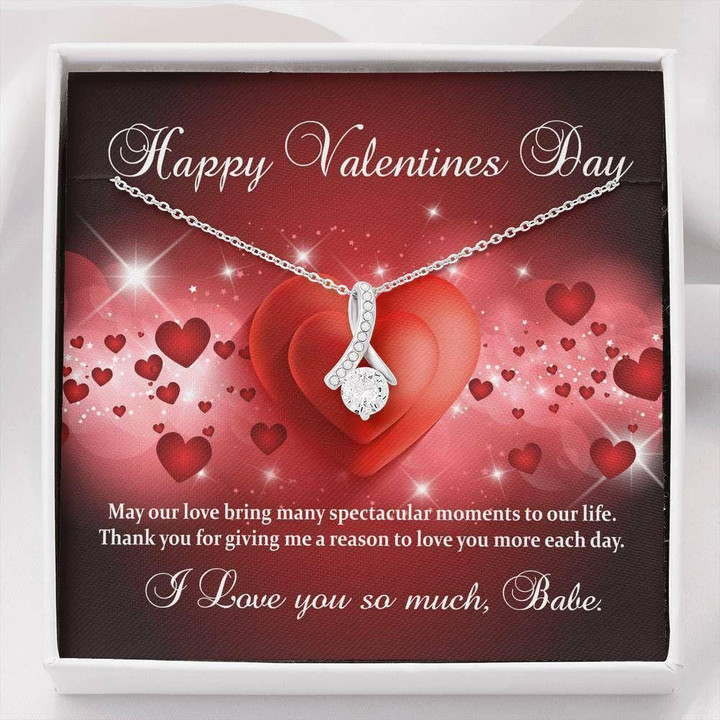 Girlfriend Necklace Gift, Necklace Pendant Valentines Gift For Her � Girlfriend � I Love You More Each Day!