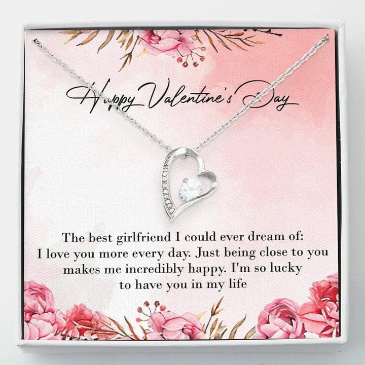 Girlfriend Necklace Gift, Valentines Day Gift For Girlfriend Necklace Gift � Forever Love Necklace