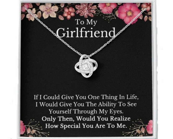 Girlfriend Necklace Gift, To My Girlfriend Necklace Gift, Anniversary Birthday Christmas Gift For Girlfriend