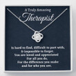 Therapist Necklace Gift, Appreciation Gift For A Therapist, Love Knot Necklace, Therapist Gift
