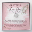 Friend Necklace, Grateful For You Neckalce  Love Knots  Necklace With Gift Box For Birthday Christmas
