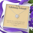 Friend Necklace, To My Lifelong Friend Same Friend Love Knot Necklace Gift
