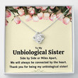 Sister Necklace, To My Unbiological Sister Connected By The Heart Necklace. Gift For Best Friend Soul Sister GirlFriend