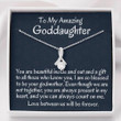 Goddaughter Necklace, To My Goddaughter Gift From Godmother Necklace Gift For Baptism, Confirmation, Graduation Birthday