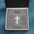 Godson Necklace Gift From Godmother, Godson Baptism, Communion Necklace Gift For Boys
