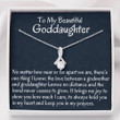 Goddaughter Necklace, To My Goddaughter Necklace Gift From Godmother, Gift For First Communion, Confirmation, Birthday