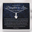 Daughter-in-law Necklace, To Our Daughter-in-Law Wedding Day Necklace Gift, To Bride From Parents-in-Law Gift for Daughter-in-law