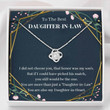 Daughter-In-Law Necklace, To My Daughter-In-Law Necklace, Gift For Bonus Daughter Wedding Gift Gift for Daughter-in-law