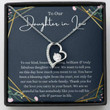 Daughter-in-law Necklace, To Our Daughter-In-Law Gift On Wedding Day Necklace, Bride Gift From Mother & Father In Law Gift for Daughter-in-law
