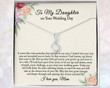 Daughter Necklace, Wedding Necklace Gift For Bride From Mom, Daughter Gift On Wedding Day Gift for Daughter-in-law