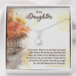 Daughter Necklace, To My Daughter Equal Your Beauty  Fall Alluring Beauty Necklace Gift Gift for Daughter-in-law
