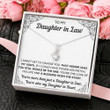 Daughter-in-law Necklace, To My Daughter-In-Law Honor Alluring Beauty Necklace Gift Gift for Daughter-in-law