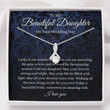 Daughter Necklace, Daughter Wedding Day Necklace Gift From Mom/Dad, Mother To Bride Gift Gift for Daughter-in-law