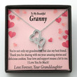 Grandmother Necklace Gift, Thank You Grandma Message Card Necklace