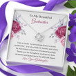Godmother Necklace  Godmother Message Card  Thank You Godmother  Sentimental Necklace Card  Godmother Christmas Gift