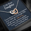 Stepdaughter Necklace, To My Bonus Daughter Interlocking Hearts Necklace, Birthday Gift, I Love You
