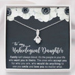 Stepdaughter Necklace, Unbiological Daughter Necklace Gift Bonus Daughter Daughter-In-Law Step Daughter