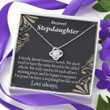 Stepdaughter Necklace, To My Stepdaughter Necklace Gift, Family Reminder Message Card Necklace