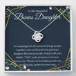 Stepdaughter Necklace, Daughter Of The Groom Gift Necklace, To Stepdaughter Bonus Daughter Gift On Wedding Day