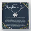 Daughter-in-law Necklace, To Our Daughter-In-Law Necklace Gift On Wedding Day, Bride Gift From Mother & Father In Law