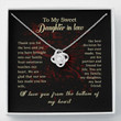 Daughter-in-Law Necklace, My Sweet Daughter-in-Law Necklace Mothers Birthday Gifts, Mom Message Card
