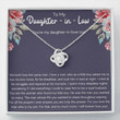 Daughter-in-law Necklace, To My Daughter-In-Law Triumphs Love Knot Necklace Gift
