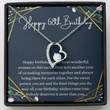 Mom Necklace, Wife Necklace, Happy 68th Birthday Necklace, Gift For 68th Birthday, 68 Years Old Birthday Woman