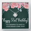 Wife Necklace, Happy 33rd Birthday Necklace Gifts For Women Wife, 33 Years Old Necklace For Her