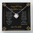 Mother-in-law Necklace, Gift To My Mother-in-Law  Gift Necklace Message Card  To My Mother-in-Law Happy Birthday Cheer