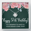 Mom Necklace, Happy 57th Birthday Necklace Gifts For Women, 57 Years Old Mom Necklace