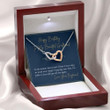 Girlfriend Necklace, Gift To My Girlfriend  Gift Necklace Message Card  To My Girlfriend Happy Birthday Blue And Gold