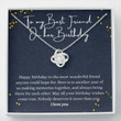 Friend Necklace, Happy Birthday Best Friend Necklace Gift, Best Friend Thoughtful Gift, Message Card