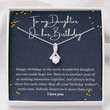 Daughter Necklace, Happy Birthday Daughter Necklace Gift, Daughter Thoughtful Gift, Message Card