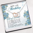 Daughter Necklace, Happy 14th Birthday Daughter Necklace  Interlocking Hearts Necklace With Gift Box